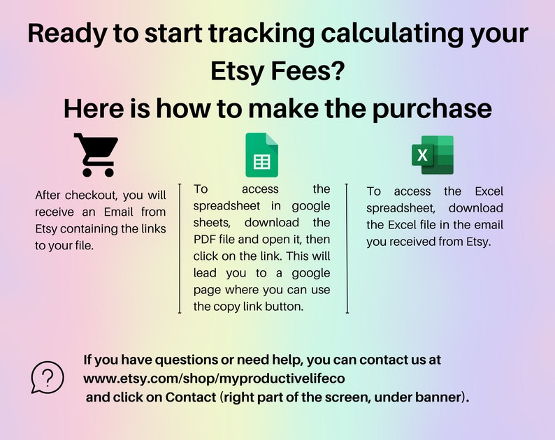 Etsy Fees & Profit Calculator Product Pricing Excel Google Sheets Template Automated Small Business Spreadsheet Single Multiple Item Markup image 8