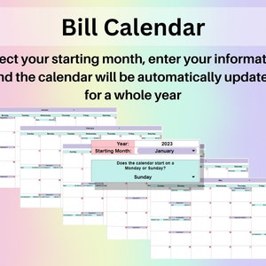Bill payment checklist to track recurring bills, due dates, amounts, and payment completion.