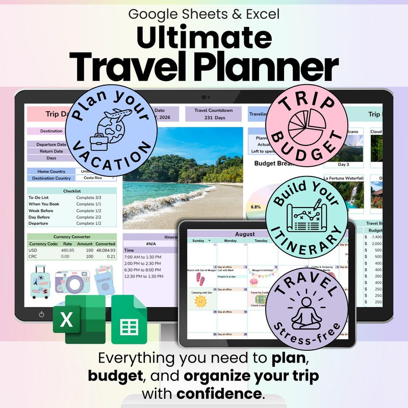Traveling Excel - Etsy