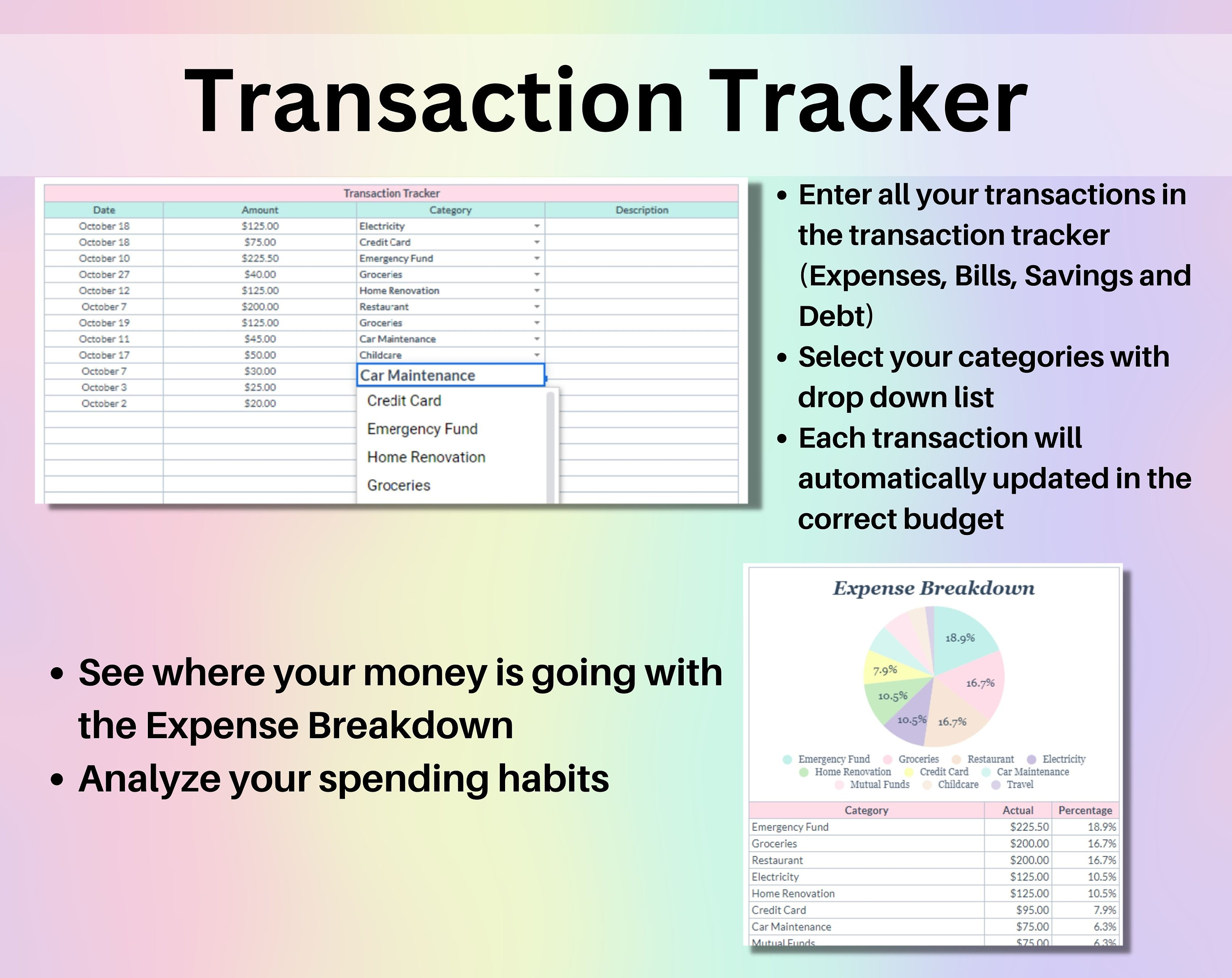 UK Monthly Budget Template