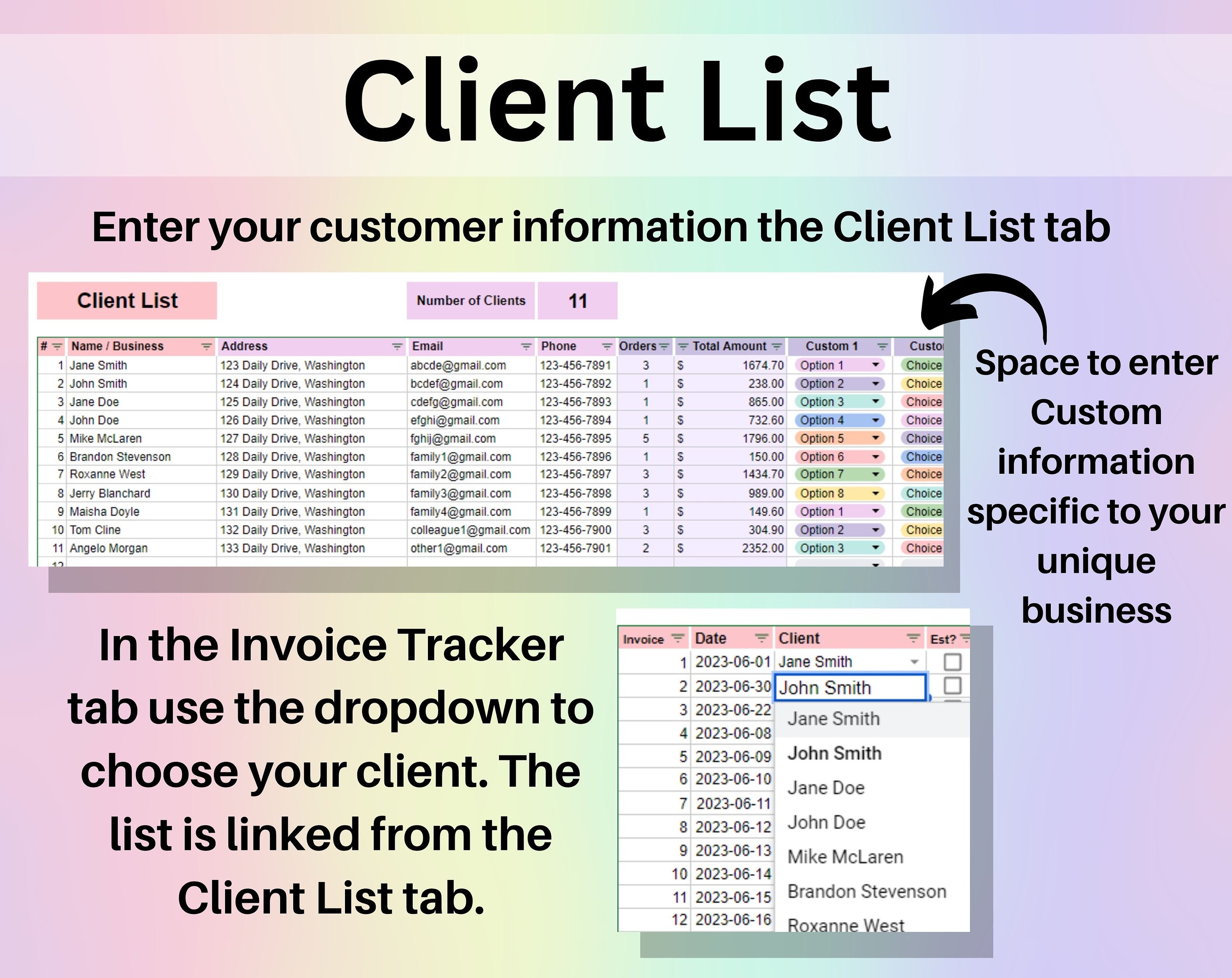 Invoice Generator & Tracker Google Sheets Automated Invoice - Etsy Canada
