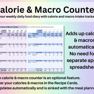 Weekly Meal Planner Spreadsheet | Google Sheets & Excel | Auto Grocery