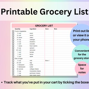 Weekly Meal Planner Spreadsheet | Google Sheets & Excel | Auto Grocery