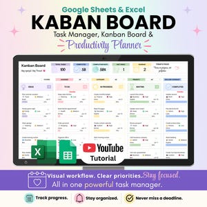 Puede incluir: Un tablero Kanban digital en un monitor de computadora, con columnas de gestión de tareas para ideas, pendientes, en progreso, en espera y completadas. La interfaz incluye métricas de progreso, niveles de prioridad y detalles de asignación.
