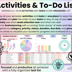 To-Do List tab with tasks organized by priority, including personal and school tasks.