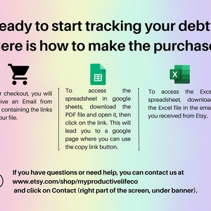 Ready to start tracking your debt?
Here is how to make the purchase.