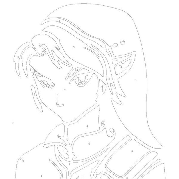Zelda Paint by Number Etsy
