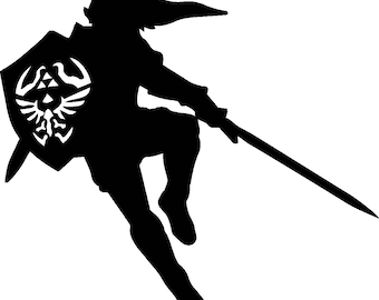 Forest Hero Sword Pose (SVG + PNG) | Hero Silhouette Cut File for Cricut & Silhouette | Instant Download