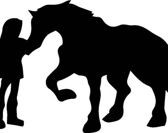 Forest Hero & Steed Silhouette (SVG + PNG) | Standing Rider Cut File for Cricut - Silhouette | Instant Download