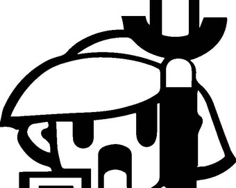 Forest Hero Sword Raised (SVG and PNG) | Hero Pose Silhouette Cut File for Cricut and Silhouette | Instant Download