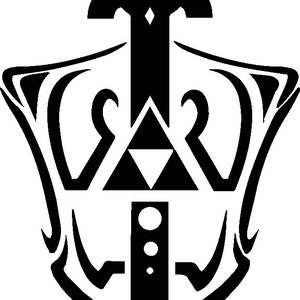 Hylian Shield 2 PNG | Modern Zelda Crest Cut File | Link Emblem for Cricut & Fantasy Decor
