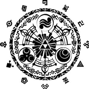 Zelda Gate of Time PNG Bundle | 5 Legend of Zelda Cut Files | Hyrule Symbol Art for Cricut & Print