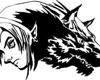 Shadow Wolf Hero (SVG + PNG) | Howling Silhouette Cut File for Cricut & Silhouette | Instant Download