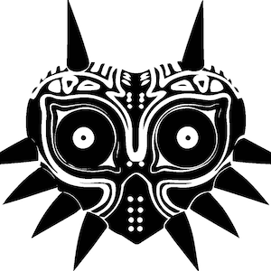 Chaos Mask Emblem (SVG/PNG) | Minimal Vector for Stickers & Decals | Cricut/Silhouette Ready