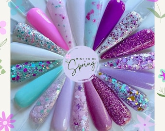 Spring Dip Powder Collection: Mint, Lavender, Orchid Nail Dips
