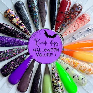Halloween dip powder collection, fall dip powder for nails, fall dip powder set, kandedips