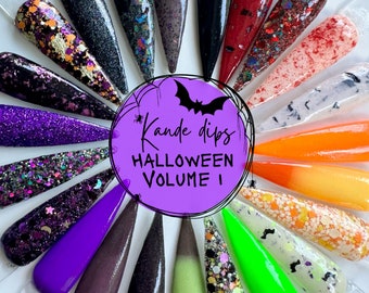 Halloween dip powder collection, fall dip powder for nails, fall dip powder set, kandedips