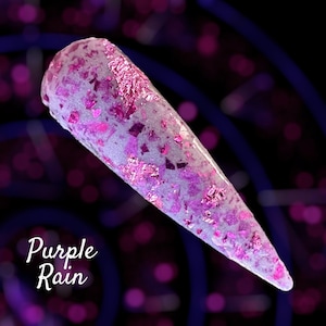 Purple Rain dip powder, purple foil dip powder, dip powder foils purple, purple dip powder foils