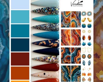 Color Palette Inspired dip powder set, kandedips
