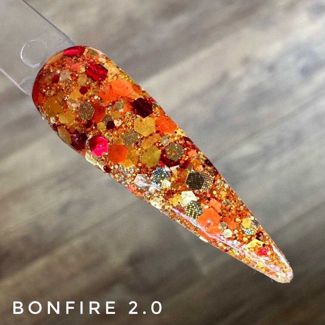 Bonfire 2 Dip Powder, Fall Dip Powder, Nail Dip Powder for Fall ...