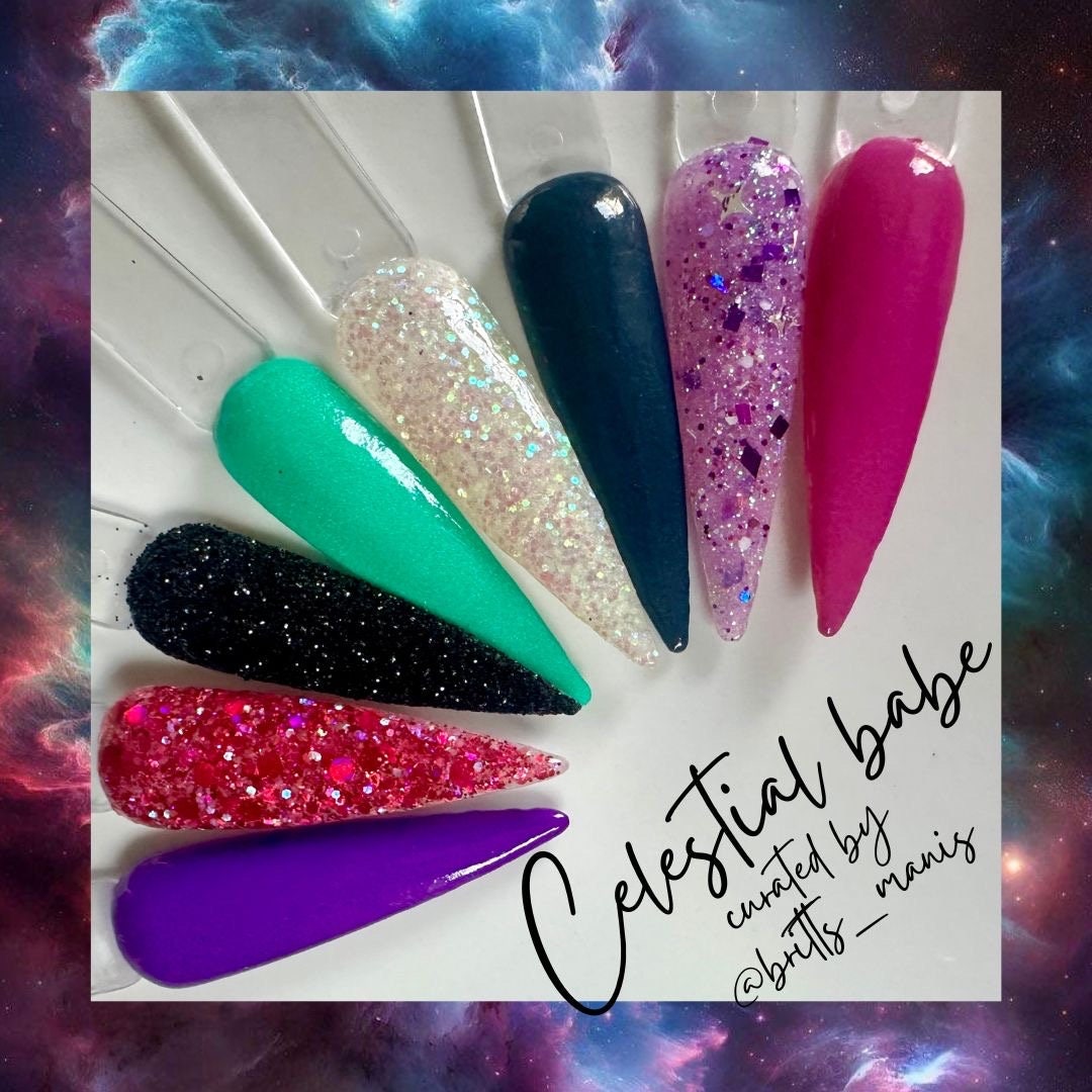 Celestial Babe, Kande Dips Sample Dip Powder Set, 9 Shades of Dip ...