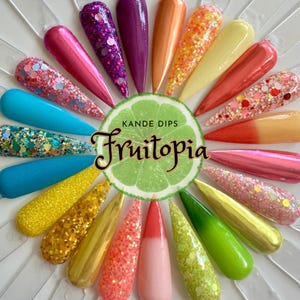 Kandedips Fruitopia Dip Powder Collection: Summer Fruit Nails