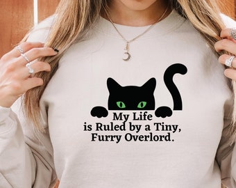 Petit pull Overlord à fourrure, cadeau pour maman chat, cadeau pour amoureux des chats, pull maman chat drôle, sweat papa chat pour propriétaire de chat ou cadeau pour amoureux des animaux