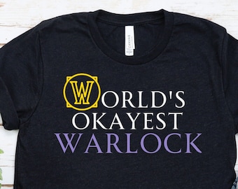 Warlock T Shirt, Shirt for Gamer, Gaming TShirt, Affliction Warlock Shirt, Demonology Warlock Shirt, Destruction Warlock Tee