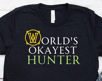 Hunter T Shirt, Shirt for Gamer, Gaming TShirt, Survival Hunter T-Shirt, Beast Mastery Hunter Tee, Marksmanship Hunter Shirt