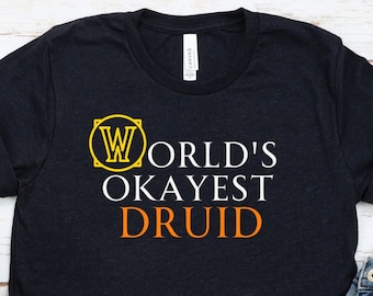 Druid T Shirt, Shirt for Gamer, Gaming TShirt, Balance Tee, Feral Tee, Guardian T-Shirt, Restoration Shirt, Resto, Boomkin, Boom Chicken