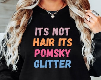 Ce n'est pas des cheveux, ce sweat-shirt Pomsky à paillettes, cadeau pour amateur de Pomsky, cadeau pour maman Pomsky, pull pour chien Pomsky maman, pull pour amoureux des animaux de compagnie