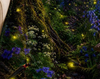 Firefly Blanket, Enchanted Forest Blanket, Lightning Bug Decor, Woodland Nature Throw, Cottagecore Bedding, Magical Forest Gift