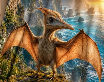 Baby Pteranodon Blanket, Dinosaur Kids Blanket, Flying Dino Bedding, Prehistoric Nursery Decor, Boys Bedroom Gift, Jurassic Throw