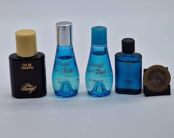 Set of 3 Vintage Yves Saint Laurent Miniature Perfumes - Opium, Paris and Yvresse