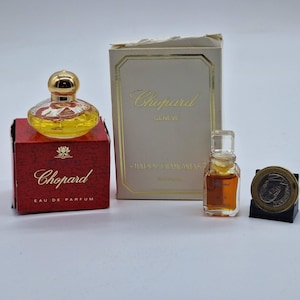 ote de 2 miniaturas vintage Chopard – Eau de Parfum 5 ml & Happy Diamonds Parfum 2,5 ml