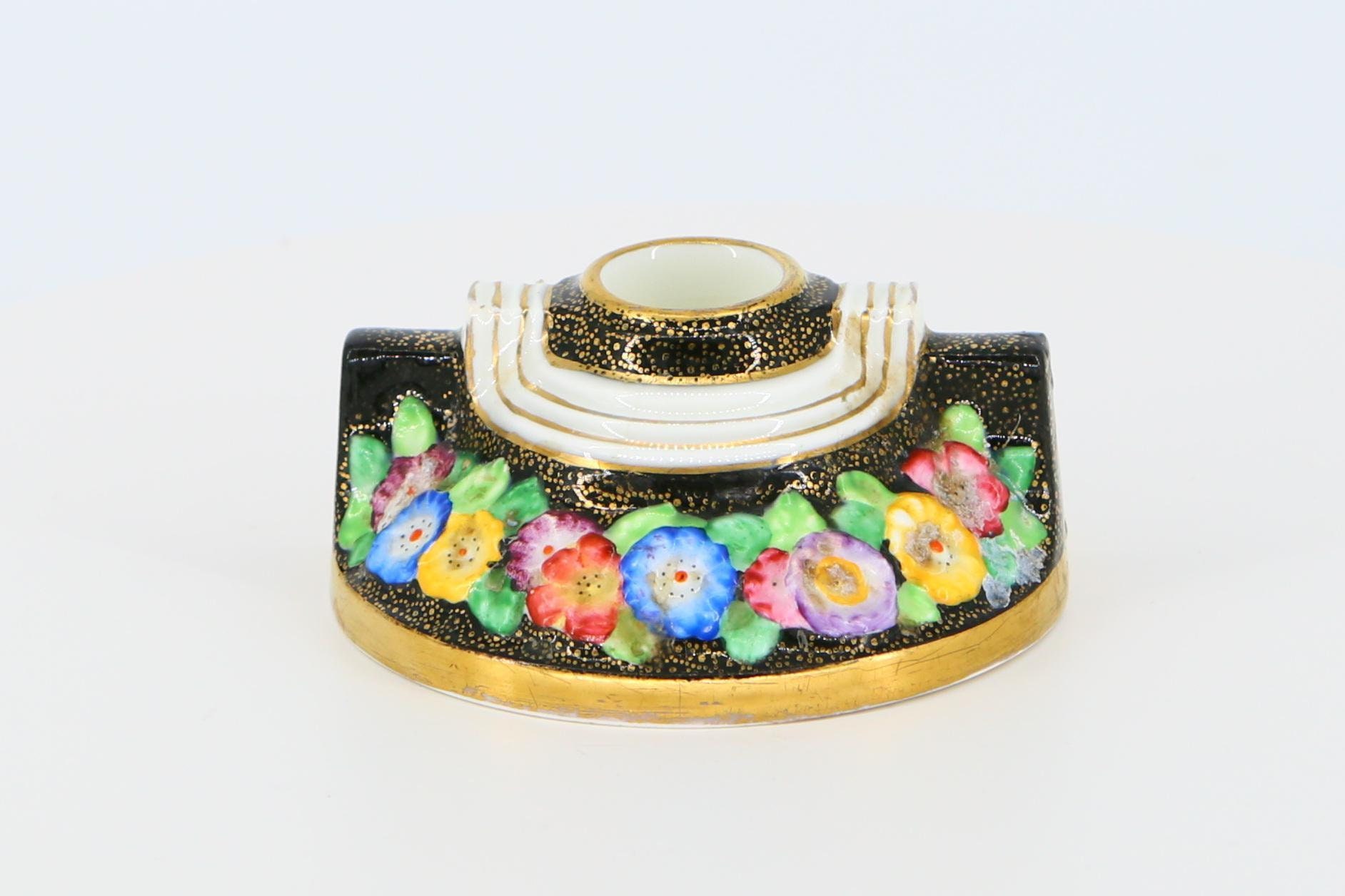 ヴィンテージセラミックキャンドルホルダー、FLANT、トスカーナ中国