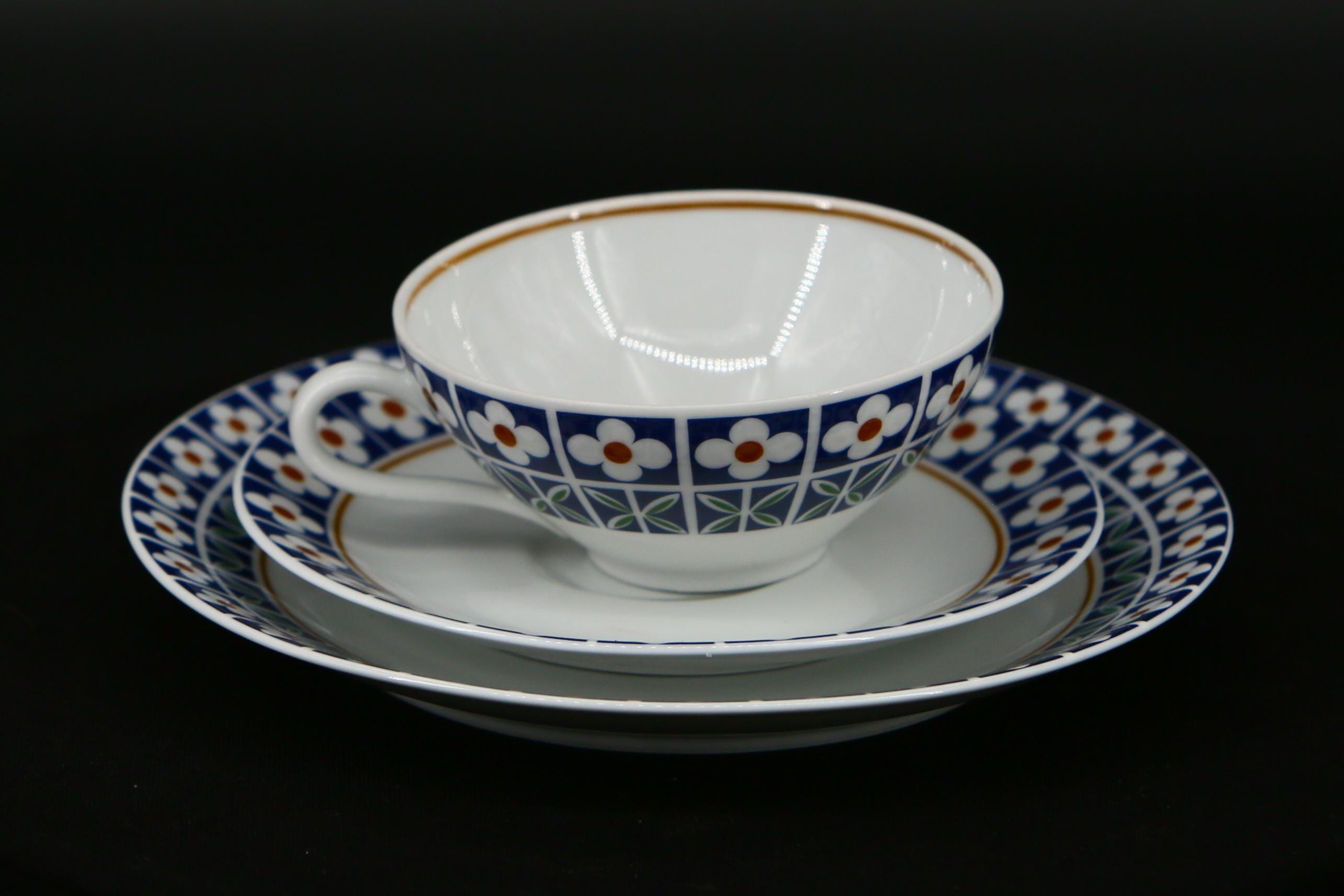 Vintage Schirnding Bavaria Tea Trio Set, German Porcelain Cup
