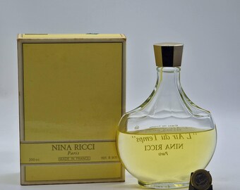 Nina Ricci L'air Du Temps EDT 200ml Vintage Lalique Bottle - 1970s