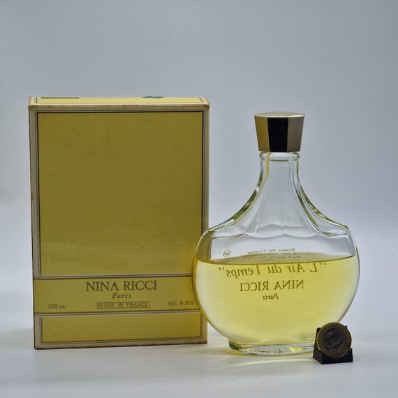 Vintage Perfume Nina Ricci L'air Du Temps, Lalique Bottle 200ml