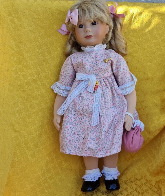 Vintage Steiff Goldilocks Doll 1992, Collectible Vinyl and Fabric
