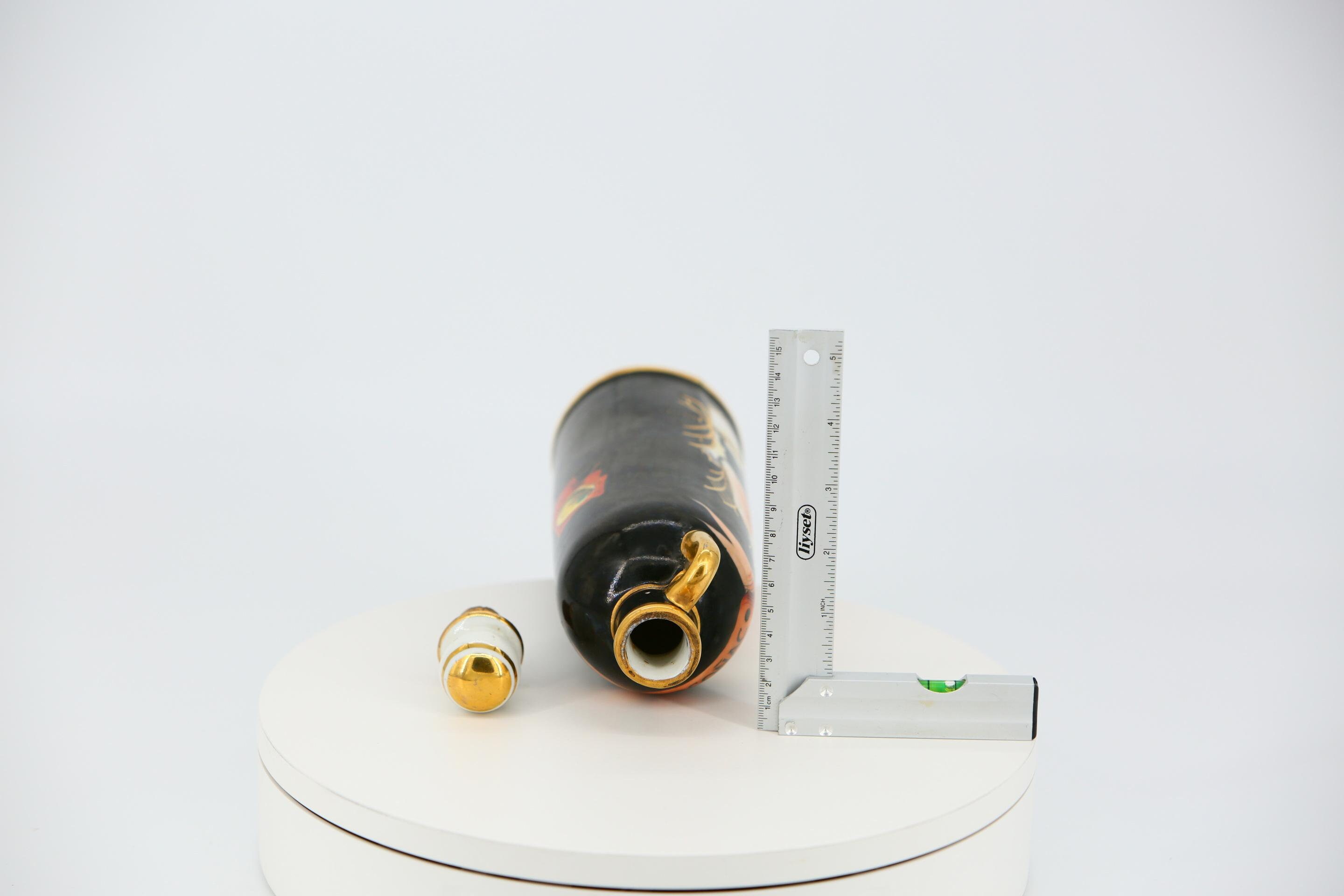 ヴィンテージ スペイン陶器製 雄牛のボティホ：動物の形をした水瓶