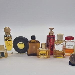 The scents are vintage. Miniatures. Women's perfume.