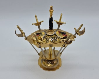 Vintage Toledo cocktail and canapé sword coasters