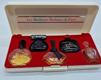 Coffret vintage « Les Meilleurs Parfums de Paris » composé de 5 miniatures