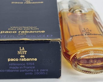 Vintage Perfume Paco Rabanne La Nuit Eau De Parfum 30 Ml