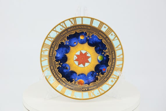 食器   Millennium Plate 2000 Royal Worcester Millennium 2000 AD Commemorative Plate Bone China