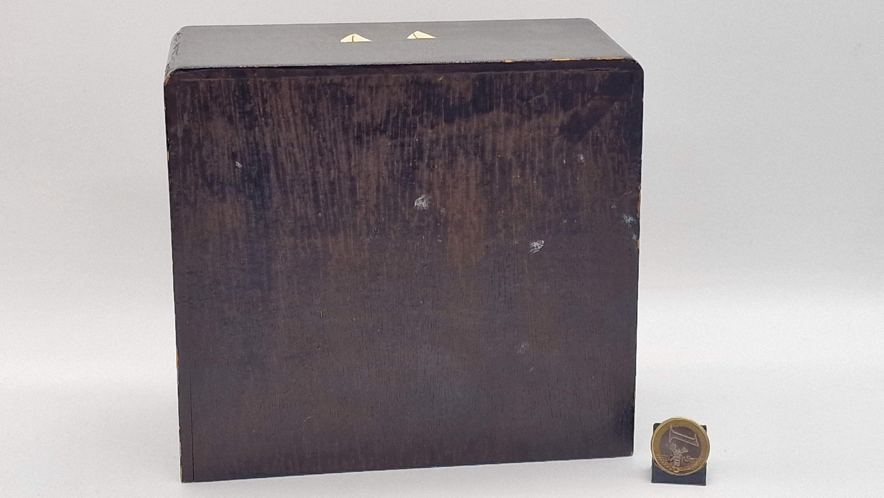Vintage Japanese Lacquer Jewelry Music Box With Dancing Geisha and