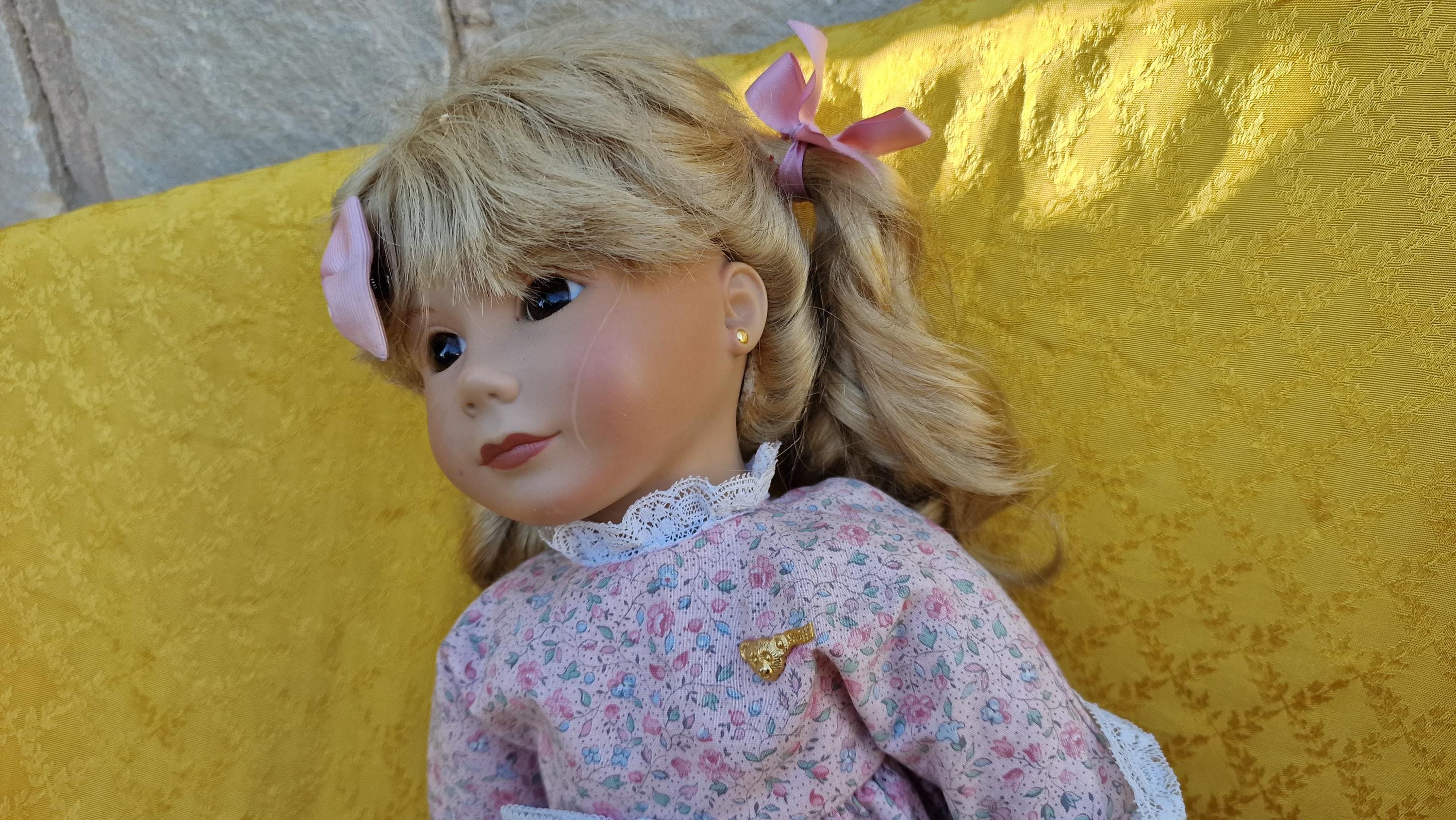 Vintage Steiff Goldilocks Doll 1992, Collectible Vinyl and Fabric