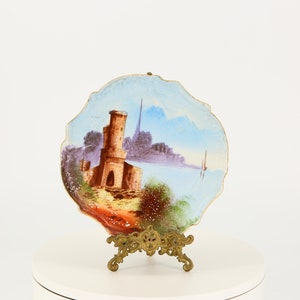Vintage plate with the castle, Albert Pillivuyt, France