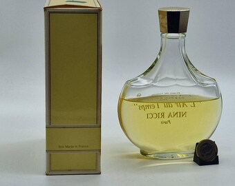 Vintage Perfume Nina Ricci L'air Du Temps, Lalique Bottle 200ml